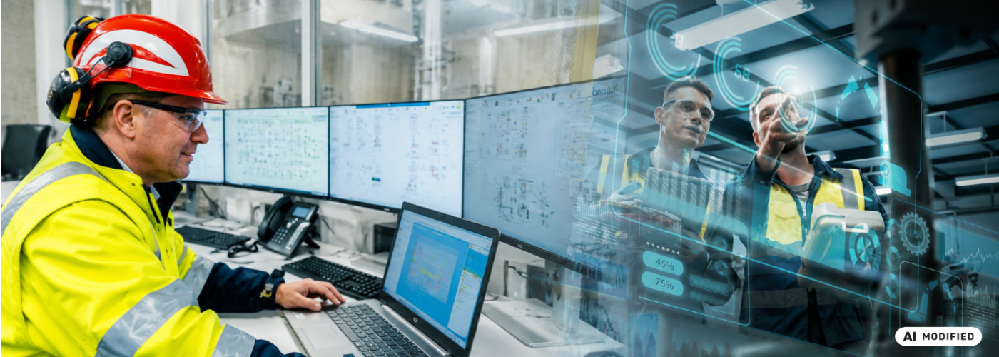 BENEO operations colleague monitoring production processes from a control room, illustrating sustainability in day-to-day operations